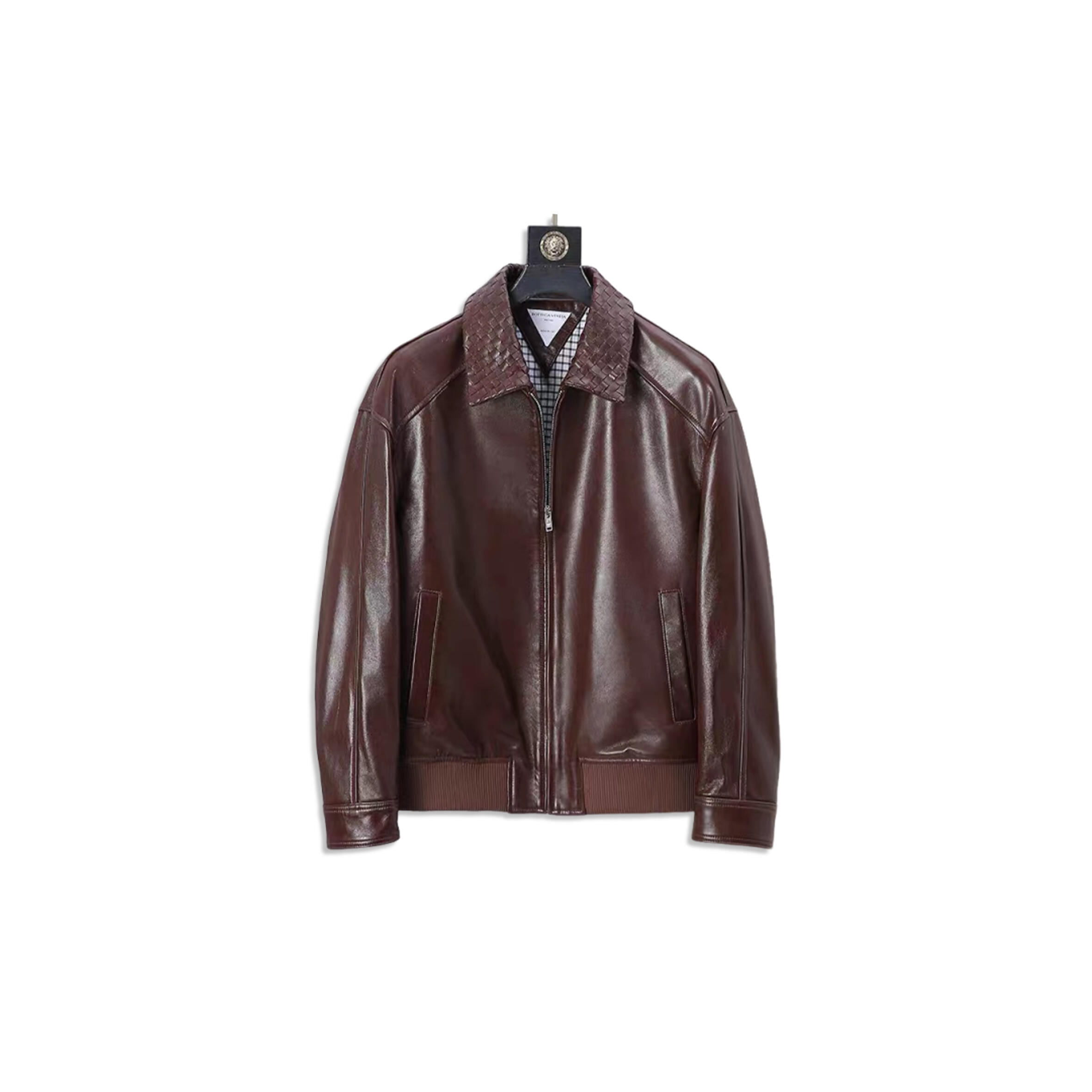 BOTTEGA VENETA INTRECCIATO LEATHER COAT BOTTEGA VENETA INTRECCIATO LEATHER COAT